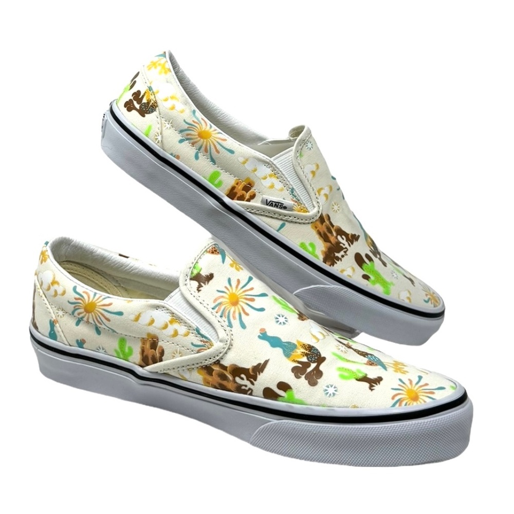 VANS Classic Slip On Shoe Men's Size Sneakers Skate Low Canvas White VN000BVZBPH - Picture 2 of 9